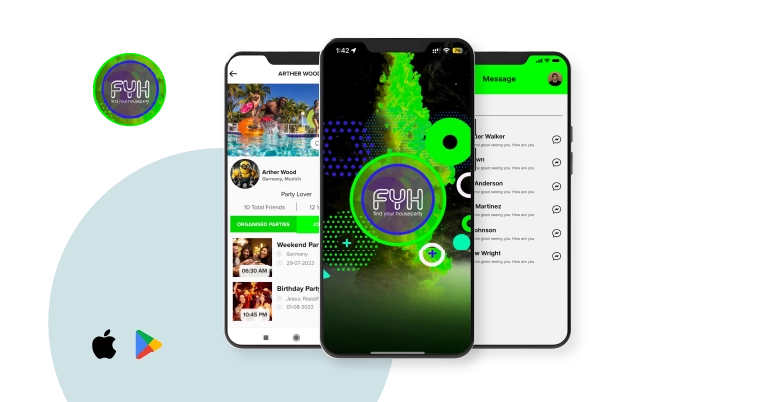FYH Events App – Entertainment & Freizeit App-Entwicklung durch CodeHütte GmbH